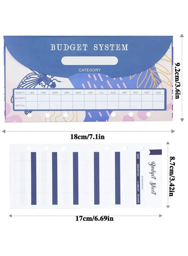 1 Set A6 Expense Tracker Budget Sheets Zipper Cash Envelopes Pen Budget Planning System - Image 2